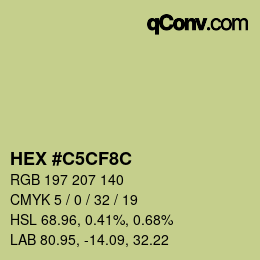 Color code: HEX #C5CF8C | qconv.com