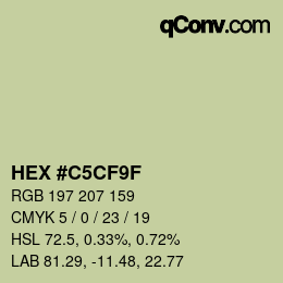 Color code: HEX #C5CF9F | qconv.com