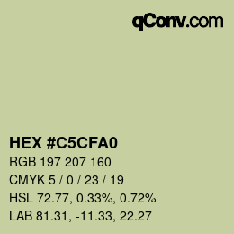 カラーコード: HEX #C5CFA0 | qconv.com