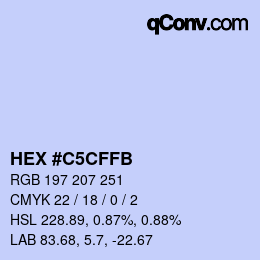 Color code: HEX #C5CFFB | qconv.com