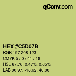 Color code: HEX #C5D07B | qconv.com