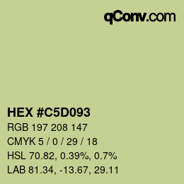 カラーコード: HEX #C5D093 | qconv.com