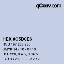 カラーコード: HEX #C5D0E6 | qconv.com