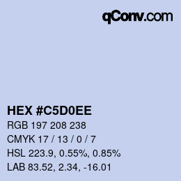 カラーコード: HEX #C5D0EE | qconv.com