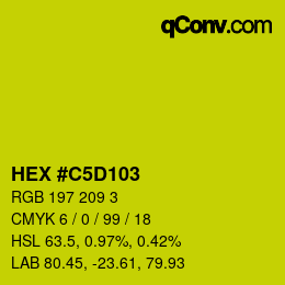 カラーコード: HEX #C5D103 | qconv.com