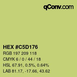 颜色代码: HEX #C5D176 | qconv.com