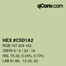 Color code: HEX #C5D1A2 | qconv.com