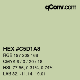 カラーコード: HEX #C5D1A8 | qconv.com