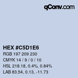 Color code: HEX #C5D1E6 | qconv.com