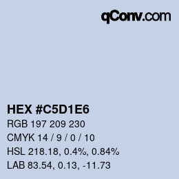 Color code: HEX #C5D1E6 | qconv.com