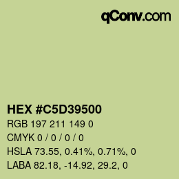Color code: HEX #C5D39500 | qconv.com