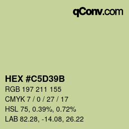 カラーコード: HEX #C5D39B | qconv.com