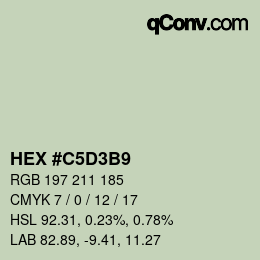Color code: HEX #C5D3B9 | qconv.com