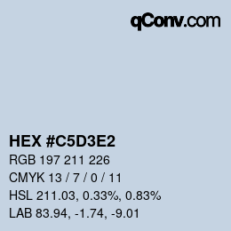 Color code: HEX #C5D3E2 | qconv.com