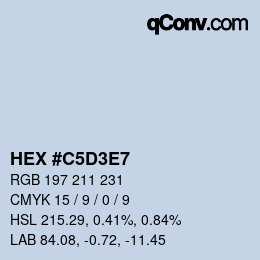 Color code: HEX #C5D3E7 | qconv.com