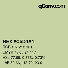 颜色代码: HEX #C5D4A1 | qconv.com