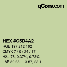 カラーコード: HEX #C5D4A2 | qconv.com