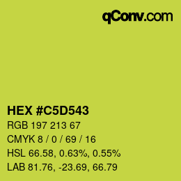カラーコード: HEX #C5D543 | qconv.com