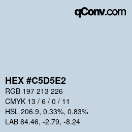 カラーコード: HEX #C5D5E2 | qconv.com
