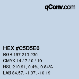 Color code: HEX #C5D5E6 | qconv.com