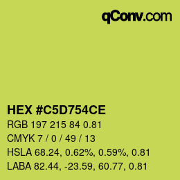 Farbcode: HEX #C5D754CE | qconv.com