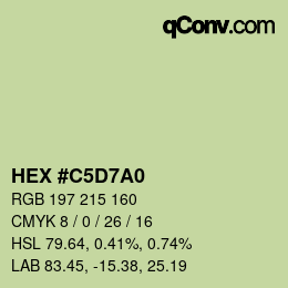 カラーコード: HEX #C5D7A0 | qconv.com