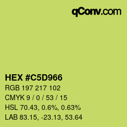 Color code: HEX #C5D966 | qconv.com