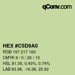 Color code: HEX #C5D9A0 | qconv.com