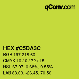 Color code: HEX #C5DA3C | qconv.com