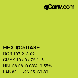 カラーコード: HEX #C5DA3E | qconv.com