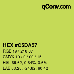 カラーコード: HEX #C5DA57 | qconv.com