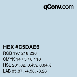 Color code: HEX #C5DAE6 | qconv.com