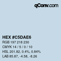 カラーコード: HEX #C5DAE6 | qconv.com