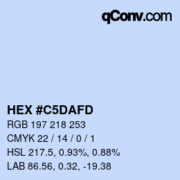 カラーコード: HEX #C5DAFD | qconv.com