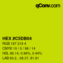 Color code: HEX #C5DB04 | qconv.com