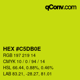 Color code: HEX #C5DB0E | qconv.com