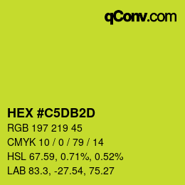 カラーコード: HEX #C5DB2D | qconv.com