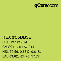 カラーコード: HEX #C5DB5E | qconv.com