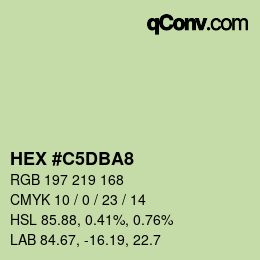 カラーコード: HEX #C5DBA8 | qconv.com