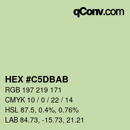 颜色代码: HEX #C5DBAB | qconv.com