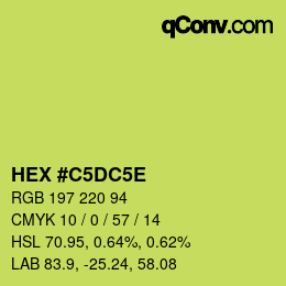Código de color: HEX #C5DC5E | qconv.com