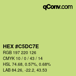 Color code: HEX #C5DC7E | qconv.com