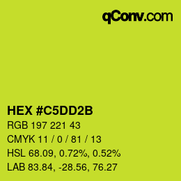 Color code: HEX #C5DD2B | qconv.com