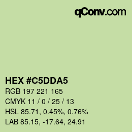 Color code: HEX #C5DDA5 | qconv.com