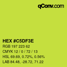 Color code: HEX #C5DF3E | qconv.com