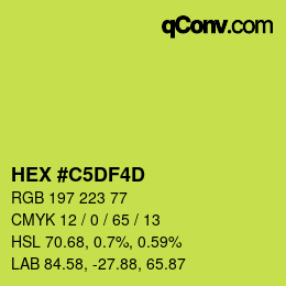 Color code: HEX #C5DF4D | qconv.com