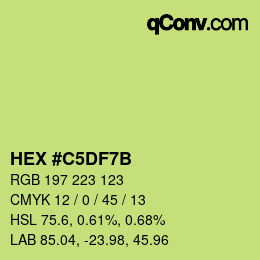 Color code: HEX #C5DF7B | qconv.com