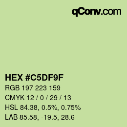 Color code: HEX #C5DF9F | qconv.com