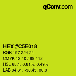 Color code: HEX #C5E018 | qconv.com