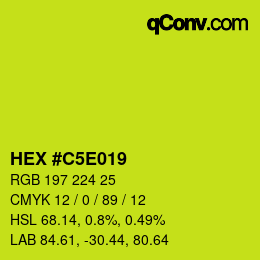 Color code: HEX #C5E019 | qconv.com